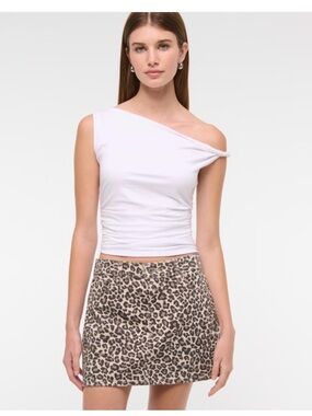 Abercrombie & Fitch Mid Rise Denim Mini Skirt